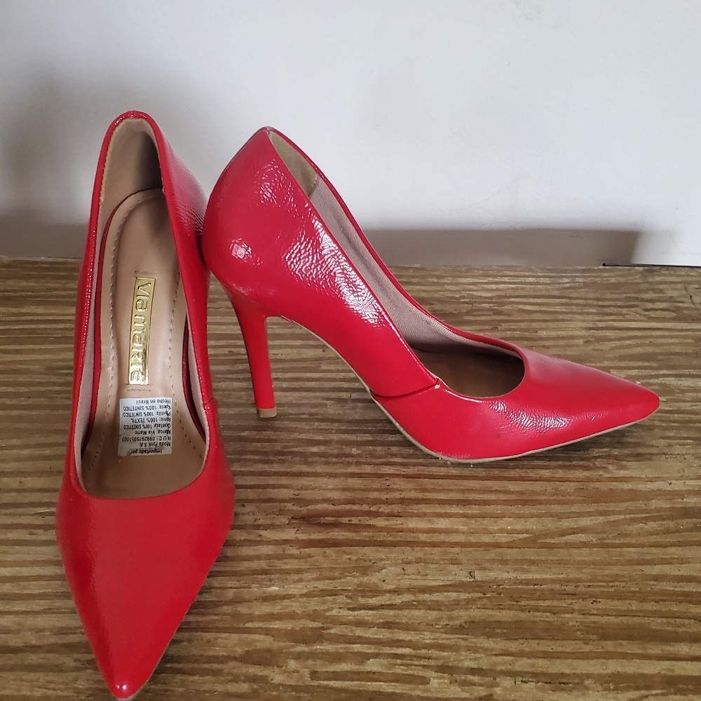 Red leather pumps Brazilian 36 EUR 6M